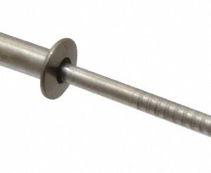 RIVETKING Open End Blind Rivet: Size 48, Dome Head, Stainless Steel Body, Stainless Steel Mandrel FBF48/P100