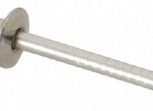 RIVETKING Open End Blind Rivet: Size 54, Dome Head, Stainless Steel Body, Stainless Steel Mandrel FBF54/P100