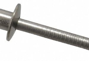 RIVETKING Open End Blind Rivet: Size 64, Dome Head, Stainless Steel Body, Stainless Steel Mandrel FBF64/P100