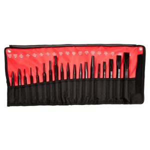 MAYHEW Punch & Chisel Set: 19 Pc, 1/8 - 3/4" Chisel, 1/8 - 3/8" Punch 61019