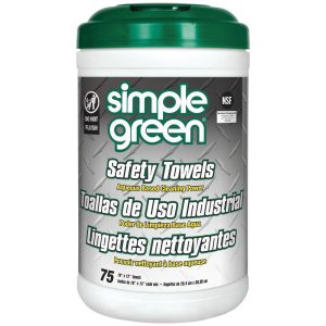 SIMPLE GREEN Safety Towels, 75 Ct Canister 3810000613351
