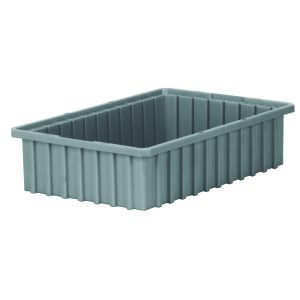 AKRO-MILS Polyethylene Dividable Storage Tote: 20 lb Capacity 33164GREY