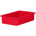 AKRO-MILS Polyethylene Dividable Storage Tote: 20 lb Capacity 33164RED