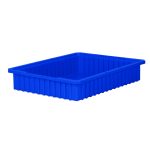 AKRO-MILS Polyethylene Dividable Storage Tote: 30 lb Capacity 33224BLUE