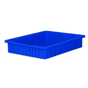 AKRO-MILS Polyethylene Dividable Storage Tote: 30 lb Capacity 33224BLUE
