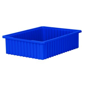 AKRO-MILS Polyethylene Dividable Storage Tote: 40 lb Capacity 33226BLUE