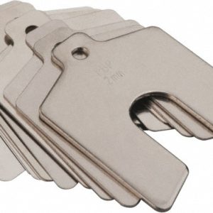 PRECISION BRAND 100 Piece, 0.025 to 2.000 mm Thickness, Stainless Slotted Shim Assortment 81945