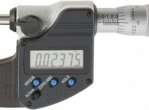 MITUTOYO Electronic Outside Micrometer: 1" Max, Solid Carbide Face, IP65 293-340-32