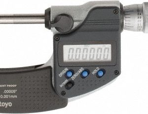 MITUTOYO Electronic Outside Micrometer: 2" Max, Solid Carbide Face, IP65 293-345-32