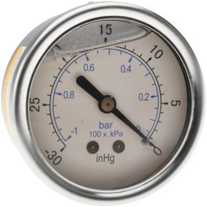 VALUE COLLECTION Pressure Gauge: 2-1/2" Dial, 1/4" Thread, NPT, Center Back Mount 115AB25VAC