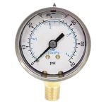 VALUE COLLECTION Pressure Gauge: 2" Dial, 60 psi, 1/4" Thread, NPT, Lower Mount 115AL20060