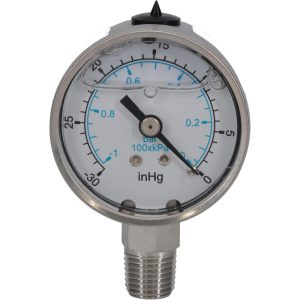 VALUE COLLECTION Pressure Gauge: 2" Dial, 1/4" Thread, NPT, Lower Mount 116AL20VAC
