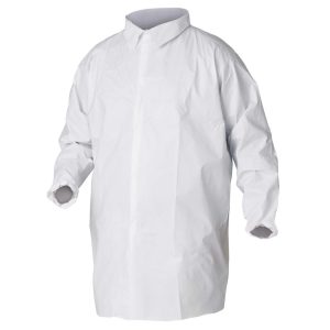KLEENGUARD Lab Coat: Size 2X-Large, Microporous Film 44445