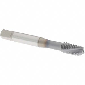 OSG Spiral Flute Tap: M8x1.25 Metric Coarse, 3 Flutes, Plug, 6H Class of Fit, Cobalt, Nitride Coated 1316300808