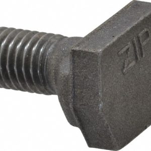 VALUE COLLECTION Steel T-Slot Bolt: 1/2-13, 1" Thread Length, 1/2" Slot Width, Uncoated 20011