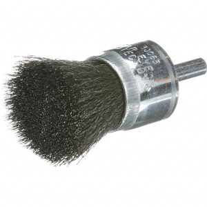 OSBORN End Brush: 1" Dia, Steel, Crimped Wire 0003006500