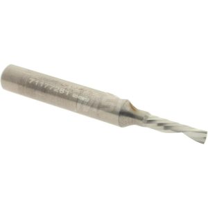 ACCUPRO Spiral Router Bit: 0.125" Dia, 0.5" LOC, 1/4" Shank Dia, Downcut 71177281