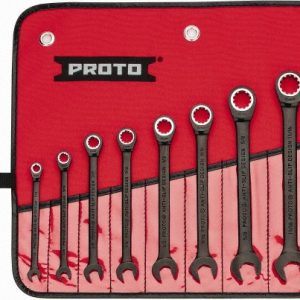 PROTO Combination Wrench Set: 9 Pc, 1/4 to 3/4" Wrench, Inch JSCR-9S