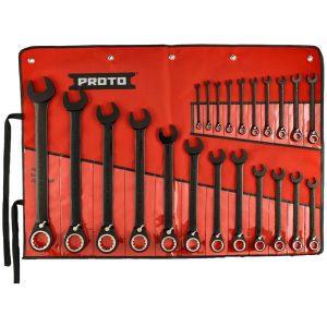 PROTO Combination Wrench Set: 22 Pc, 6 to 36 mm Wrench, Metric JSCVM-22S
