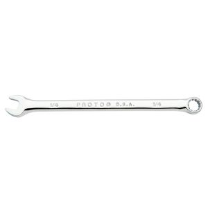 PROTO Combination Wrench: 1/4" Head Size, 15 deg Offset J1208SPL