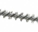 SCHAEFER BRUSH Double Stem/Single Spiral Tube Brush: 1/4" Dia, 4-1/2" OAL, Stainless Steel Bristles 43502
