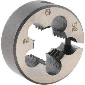CLE-LINE Round Die: M12x1.75, 1" OD, High Speed Steel C65833