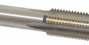 CLEVELAND M14x1.50 Plug RH D6 Bright High Speed Steel 4-Flute Straight Flute Hand Tap C54752
