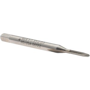 CLEVELAND Spiral Point Tap: M1.6 x 0.35, Metric Coarse, 2 Flutes, Plug, 6H, High Speed Steel, Bright Finish C57015