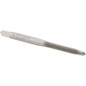 CLEVELAND Spiral Point Tap: M5x0.80 Metric Coarse, 2 Flutes, Plug, 6H Class of Fit, High Speed Steel, Bright Finish C57110