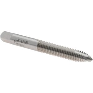 CLEVELAND Spiral Point Tap: M8 x 1.25, Metric Coarse, 2 Flutes, Plug, 6H, High Speed Steel, Bright Finish C57171