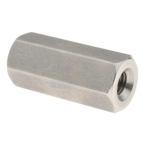 COUPLING NUT SUPPLY M8x1.25 Metric Coarse, 1-1/2" OAL Stainless Steel Standard Coupling Nut 204595
