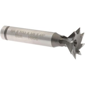VALUE COLLECTION Dovetail Cutter: 45 &deg;, 3/4" Cut Dia, 7/32" Cut Width, Cobalt CDT7508-45