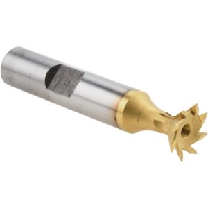 VALUE COLLECTION Dovetail Cutter: 45 &deg;, 1/2" Cut Dia, 1/8" Cut Width, High Speed Steel DT5008-45-TIN