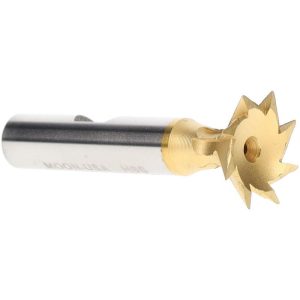 VALUE COLLECTION Dovetail Cutter: 45 &deg;, 3/4" Cut Dia, 3/16" Cut Width, High Speed Steel DT7508-45-TIN