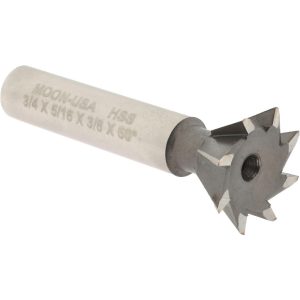 VALUE COLLECTION Dovetail Cutter: 60 &deg;, 3/4" Cut Dia, 5/16" Cut Width, High Speed Steel DT7508-60
