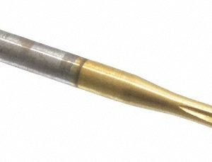 BALAX Straight Flute Tap: #6-32 UNC, 3 Flute, Bottoming Chamfer, 2B Class of Fit, Cobalt, Titanium Nitride Finish 54003-01T