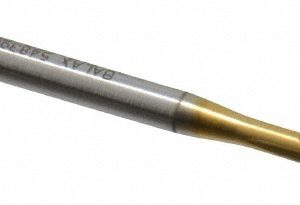 BALAX Straight Flute Tap: #6-32 UNC, 3 Flute, Bottoming Chamfer, Cobalt, Titanium Nitride Finish 54005-01T