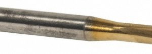 BALAX Straight Flute Tap: #8-32 UNC, 3 Flute, Bottoming Chamfer, 2B Class of Fit, Cobalt, Titanium Nitride Finish 54013-01T