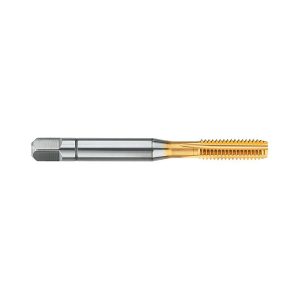 BALAX Straight Flute Tap: 1/4-28 UNF, 4 Flute, Bottoming Chamfer, 3B Class of Fit, Cobalt, Titanium Nitride Finish 54053-01T