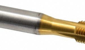 BALAX Straight Flute Tap: 3/8-24 UNF, 4 Flute, Bottoming Chamfer, Cobalt, Titanium Nitride Finish 54095-01T