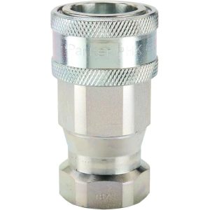 PARKER Hydraulic Hose Female O-Ring Boss Coupler: Hose Size 3/8", 9/16-18 Thread, 4,000 psi 6608-6-6