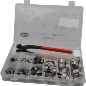 OETIKER 124 Piece, 5/16 to 1" Dia, 2-Ear Service Clamp Kit 18500065