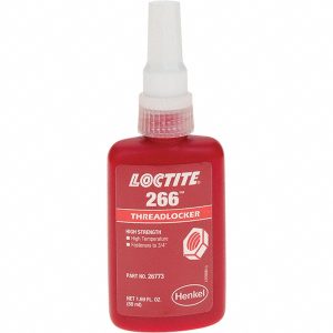 LOCTITE Threadlocker: Red, 50 mL, Bottle 232329