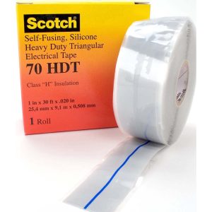 3M Electrical Tape: 1" Wide, 30' Long, 20 mil Thick, Gray 7000133168