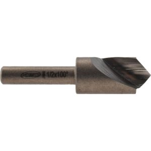 KEO Countersink: 1/2" Head Dia, 100.00 deg Included Angle, 1 Flute, High-Speed Steel, Right Hand Cut 919-000-065
