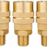 VALUE COLLECTION 5 Piece 1/4" Body 1/4 NPT 145 psi Brass Industrial Pneumatic Coupling Plug Set 2341082511