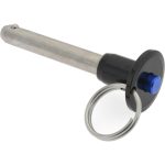 GIBRALTAR Quick-Release Pin: Button Handle, 3/8" Pin Dia, 2" Usable Length LBR-SS7131