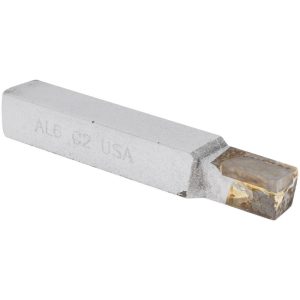 CLAPP & HANEY BRAZED TOOL Single Point Tool Bit: AL-6, 3/8" Shank Width, 3/8" Shank Height, C2 Solid Carbide Tip, Left Hand 110