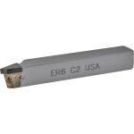 CLAPP & HANEY BRAZED TOOL Single Point Tool Bit: ER-6, 3/8" Shank Width, 3/8" Shank Height, C2 Solid Carbide Tip, Right Hand 703