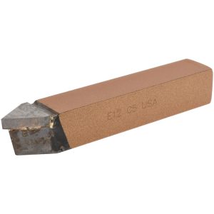 CLAPP & HANEY BRAZED TOOL Single Point Tool Bit: E-12, 3/4" Shank Width, 3/4" Shank Height, C5 Solid Carbide Tip, Neutral 631